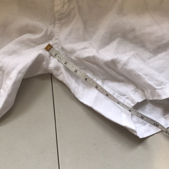 REYN Spooner White linen flat front Chino shorts size 36 - Picture 7 of 9